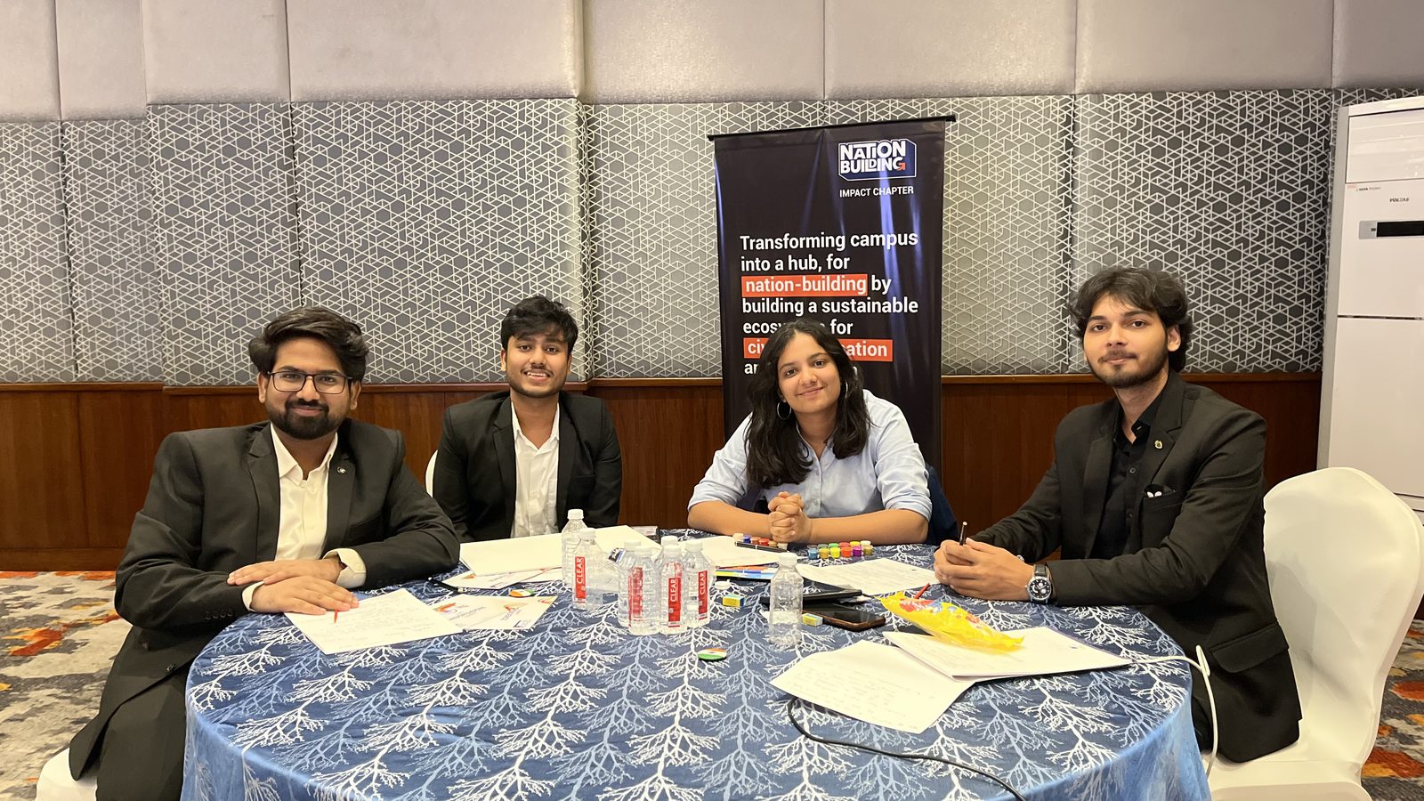 Chapter leads at a roundtable discussion