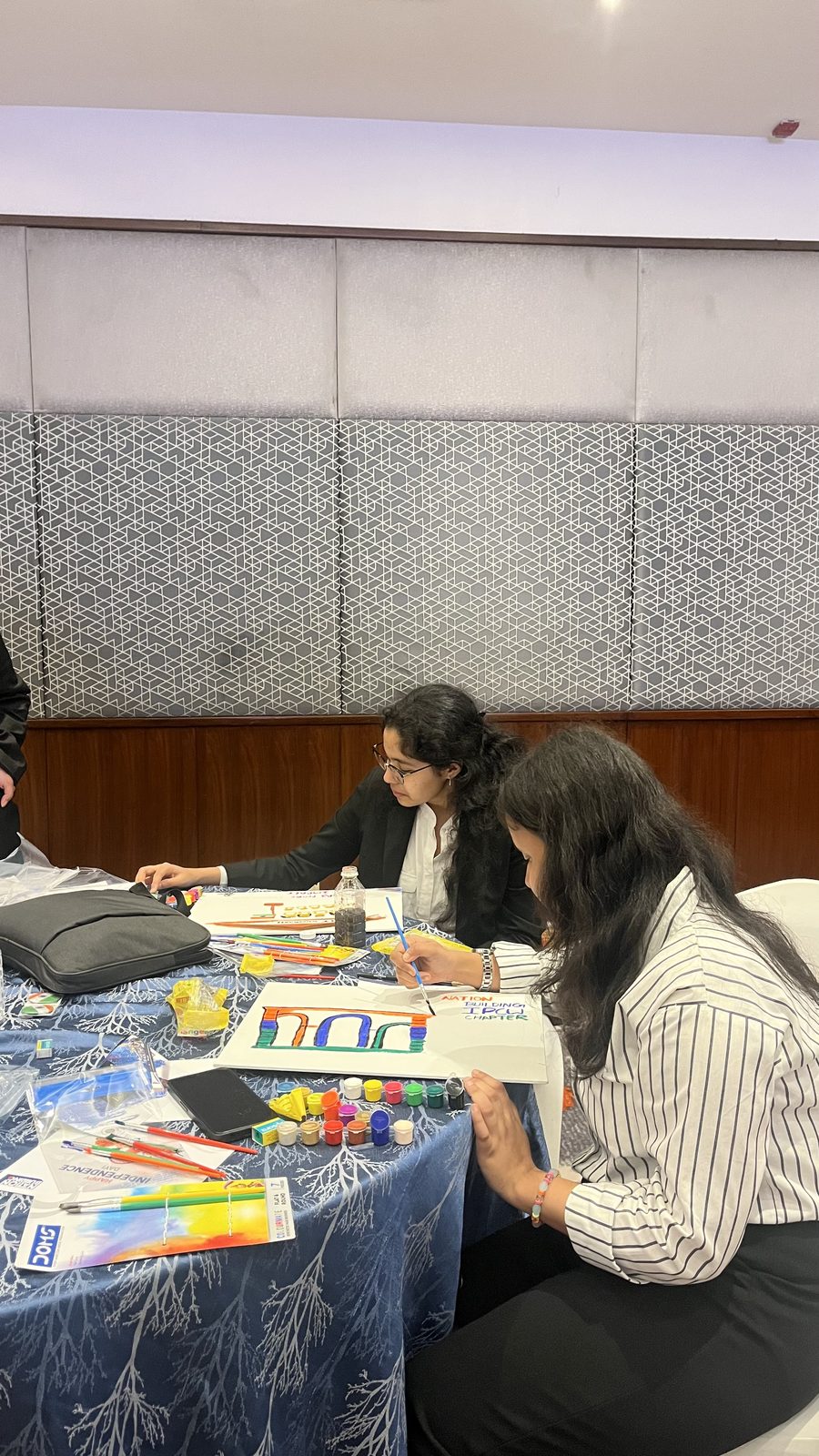 Members painting their chapter vision boards