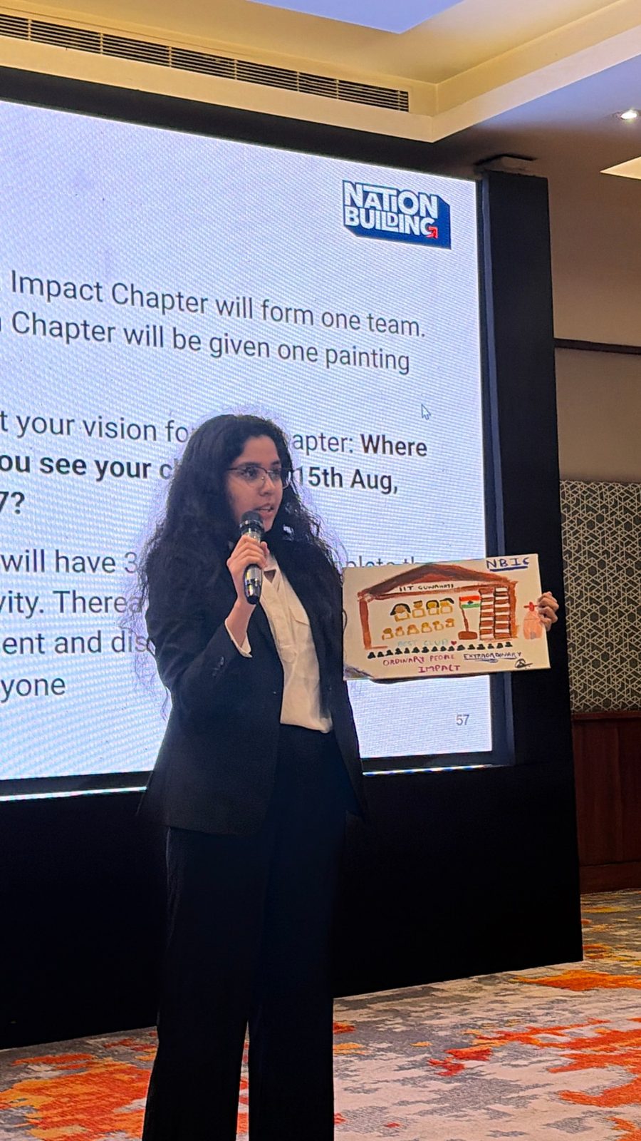 A chapter president presenting her chapter's vision