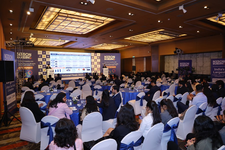 Students at a Building India event